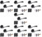 HANDLEZONE® 7 Sets Zena Internal Door Handles on Rose Lever Latch Packs with Ball Bearing Hinges - Black Matt