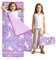 KingCheer Kleinkind-Schlafmatte mit Kissen und Decke, extra große Schlafmatten, Schlafsäcke für Jungen und Mädchen, Schlafsack für Vorschule, Kindertagesstätte, Camping, Reisen (violettes Einhorn)