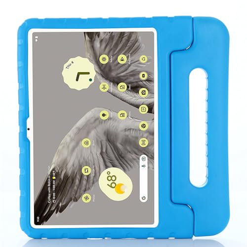 Cover Custodia Bambini per Google Pixel Tablet 10.95 Pollici 2023, Leggera Protettiva Custodia Rigida Antiurto per Bambini con Cavalletto (Blu)