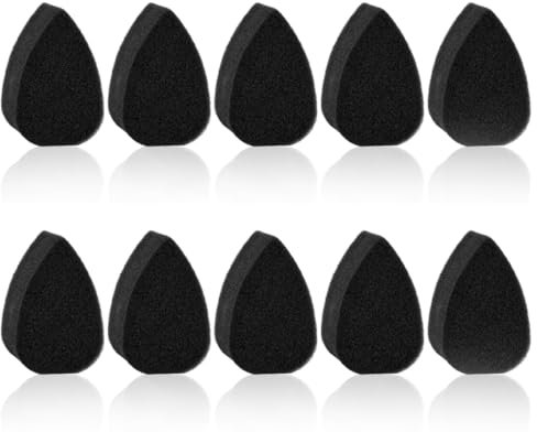 ZOKJSW Spugne per pittura del viso, colore nero ad alta densità per lavori artistici e pittura del corpo (10 pezzi)