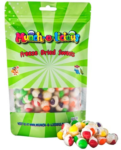 Munch-o-licious Bonbon Lyophilisé Vegan Halal 150g - Bonbon Cire/Fruit Lyophilisé - Freeze Dried Candy - Gourmandises Acidulées - Douceurs Américaines - Friandises Sans Gelatine - Snack Original