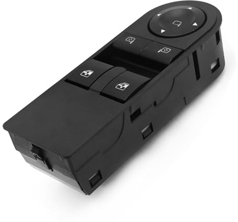 Ollanoos Power Master Interruptor de control de ventana 13228879 Interruptor de control de elevalunas para puerta delantera, interruptor eléctrico de repuesto para Opel Astra H 2005-2010, repuesto