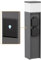 ledscom.de Wegelicht/Pollerleuchte PODEL für außen, IP44, Smart Home, WLAN, Alexa, 39 cm, anthrazit, 1x G9 max. 10W, 2 Steckdosen