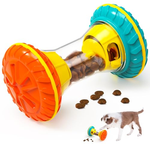 BoYoYo Interactive Dog Toys, Dog Puzzle Toys for Smart, Dog Enrichment Toy to Keep Them Busy, Treat Dispensing Toy Slow Puzzles Feeder, Yellow