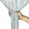 Yulun0328 String Curtain Panel, Glitter Retro Plain Tassel Door Curtain Fly Insect Bug Screen String for Doorway Living Room Party Events (Grey, 100 * 200cm)