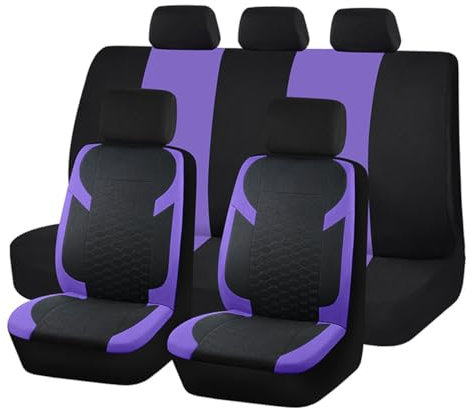 ZLYNHOKJ 9pcs Autositzbezug,kompatibel mit Toyota Tnga,Sitzbezüge,7-Purple