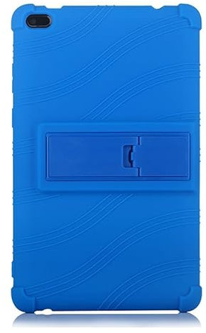 Funda de silicona para tablet Lenovo Tab E8 TB-8304F de 8 pulgadas, apta para niños, funda de silicona suave ajustable para Tab Tab M10 Gen 3 de 10.1 pulgadas con soporte de PC (azul oscuro)