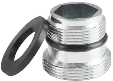 Joynine Adaptadores de Grifo M18,5 a M22 Rosca Macho | Adaptador Grifos Cocina para Manguera de Jardín | Conector para Aireador Grifo y Filtros de Agua | Acoplamiento Grifo Cocina Latón Cromado