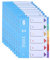 AMO HERMOSO 10er 6 Teiliges Register Trennblätter für Ordner A4, Organisationshilfe für Akten und Dokumente, DIN A4 PP Trenn-Blätter für die Ordner-Organisation im Büro, 1-6 teiliges