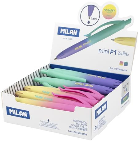 MILAN® Caja expositora 24 bolígrafos P1 touch mini Sunset