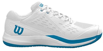 Wilson Men's Rush PRO ACE Tennis Shoe, White/White/Atomic Blue, 11.5 UK