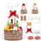 Dreamtop 2 Set Empty Hamper Baskets, Large Woven Bamboo Gift Basket Hamper Kit with Handles, Sturdy Hamper Baskets for Gifts Empty to Fill for Christmas Birthday Baby Shower Wedding Gift