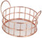 PRETYZOOM Cosmetic Storage Baskets Metal Grid Basket Sturdy Rose Gold Craftsmanship for Home Decor