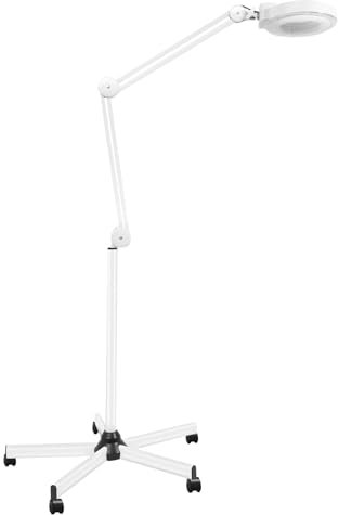 Lupenleuchte 5 Dioptrien Arbeitsleuchte Kosmetik (3 Kreise mit 120 Lichtkugeln) Cool White Licht Lupenlampe Lupe Kaltlicht LED Arbeitsplatzlampe Schreibtischlampe Schminklampe 24W