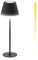 Brandson - LED Tischlampe kabellos dimmbar - mit Akku aufladbar - 3 Farbstufen - warmweiß neutralweiß kaltweiß - Metall - - Tischleuchte - Nachttischlampe - Leselampe - Indoor/Outdoor - schwarz