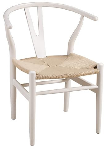 Massivholz Esszimmerstühle 2er Set Nordic Style Y Stuhl Rattan Sessel für Zuhause Esszimmer und Wohnzimmer Eschenholz Esszimmermöbel