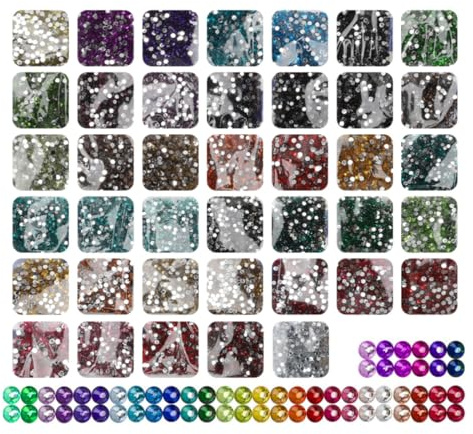 RANJIMA Diamond Painting Steine, 40Farbe DIY Runder Steine Glitzer Zubehör Diamanten Deko Strasssteine für Diamond Painting Nägel Edelsteine Textilien Kunsthandwerk Ornamente