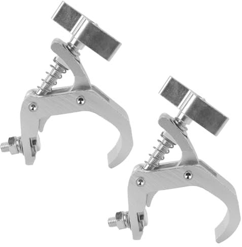 Enwye 2 Pcs Truss O Clamp,Traverse Clamps Diameter Range 40-60mm Stage Lighting Clamp Large Load 150kg, Clips Hook for Movable Stage Lights and Headlights
