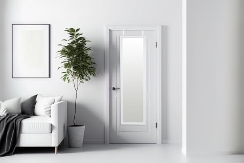 ReflexSales Overdoor Full Length Mirror Bath/Bed/Wardrobe/Door Med. Vintage White