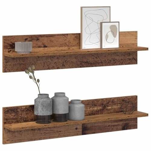 vidaXL Wandregal Wandhalterung 2 STK. Altholz 80 x 11,5 x 18 cm