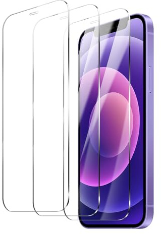 Lyootam 3 Stück Schutzglas für iPhone 12/12 Pro, 9H Härte Displayschutz, gehärtetes Glas, blasenfrei, kratzfest, HD klar