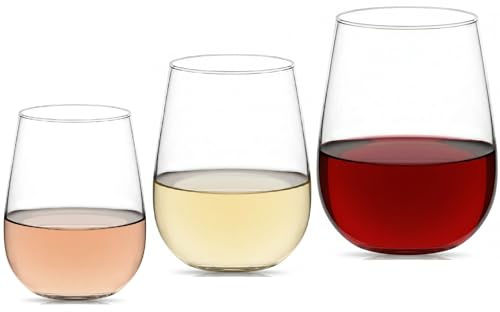 NORDIC SCHILLER 12 Stk Weingläser Gläser Set, (4 x 590ml, 4x475ml, 4 x 360ml) Pint Longdrinkgläser, Trinkgläser%100 BLEI FREI für Mojito, Caipirinhagläser, Wassergläser, Coktailgläser, Dessert Gläser