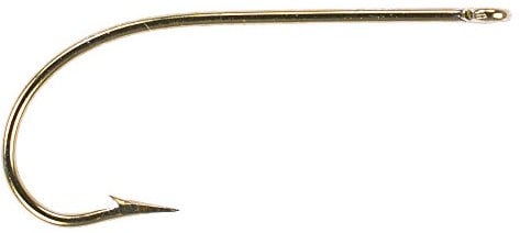 Mustad 3366 Classic Sproat Large Ring Saltwater/Freshwater Fishing Hook (100-Pack), Bronze, Size 1