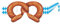 Beistle 54835 Brezel Oktoberfest Boardstock Brille aus Papier, 12 Stück, Mehrfarbig