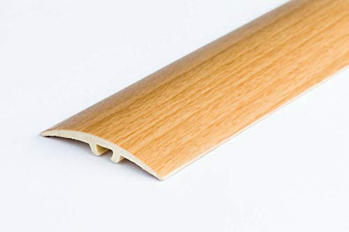 Door Strip Threshold Transition Strip 40mm 7 Colours Wood Effect Cover Laminate Wooden Floor TMW Profiles (Beech)