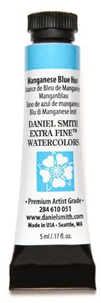 Daniel Smith Extra Fine Watercolor Paint, 5ml Tube, Manganese Blue Hue, 284610051 0.17 Fl Oz (Pack of 1)