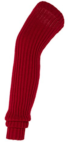 Urban GoCo Damen Stulpen Overknee Strick Beinwärmer (rot)