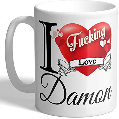 I Love Mugs - I F*cking Love Damon - Mug, Ceramic, 11fl.oz.