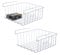 Lonian Stackable Hanging Basket, 2-Pack Under Shelf Hanging Metal Wire Storage Basket for Kitchen, Office, Pantry, Bathroom, Cabinet