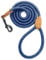 Mile High Life Rope Leash with Genuine Leather Connection, 6 FT/5 FT/4 FT, Heavy Duty Leash for Medium & Large Dogs(Blue,72 Inch-1/2)