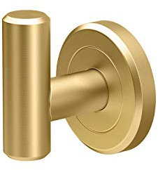 Gatco 4235 Latitude II Single Robe Hook, Brushed Brass