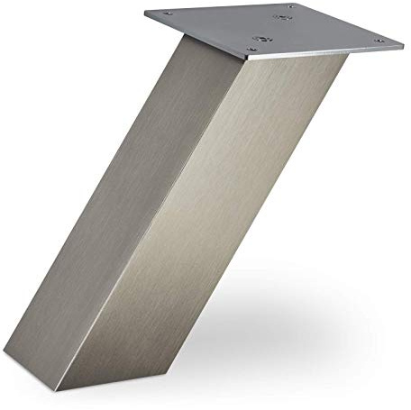 SOTECH Barkonsole schräg 210 x 80 x 70 mm in Edelstahloptik | 30 Kg Tragkraft Thekenfuß Konsole Tresenstütze