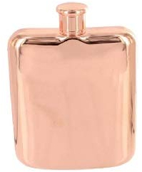 Personalised Rose Gold Ladies 6oz Purse Hip Flask - add Name/Initials