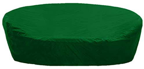KaufPirat Premium Abdeckplane Sonneninsel Rund Ø 215x85 cm Gartenmöbel Gartentisch Hülle Abdeckung Haube Schutzhülle Abdeckhaube 6.000 mm Wasserbeständigkeit Tannengrün