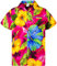 King Kameha Funky Chemise-Hawaienne, Manche-Courte, Big-Flower, Rose, 3XL