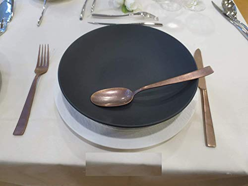 Villeroy boch . Set 18pz Piatti Manufacture Rock Blanc Composto da 6 Piano cm 27 Bianco e 6 Frutta cm 22 Bianco- 6 Fondi cm 24 Neri