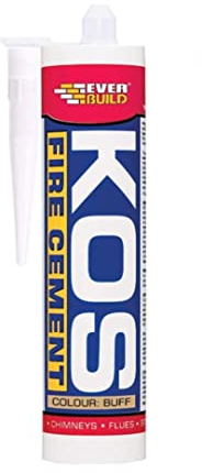 4 x EVERBUILD 300ml Cartridge KOS Fire Cement Buff High Temp upto 1250 Degrees