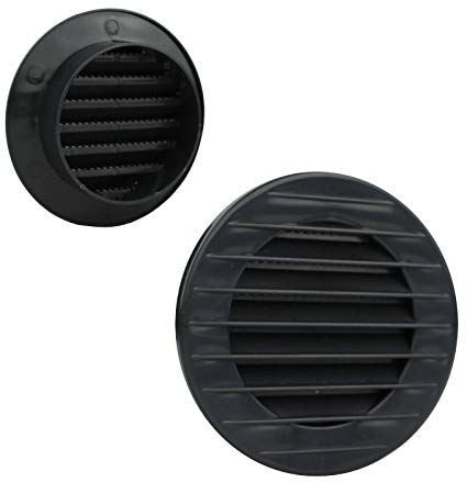 VONLIS Lüftungsgitter Backsteingitter Klinkerlüftung Abluftgitter Außengitter Insektenschutz anthrazit Ø 70 mm