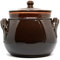 Colì, Pentola Bombata in Terracotta con Coperchio, Pentola Artigianale, Marrone, Diametro 24 cm