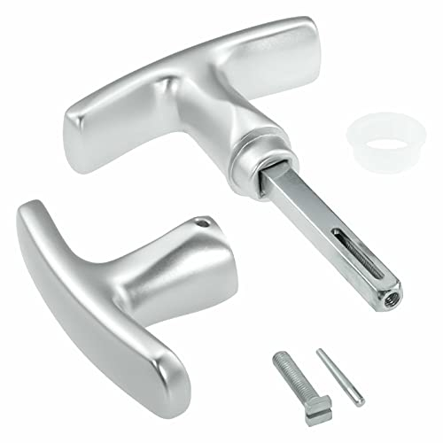 INTRA-TEC Garagentorgriff mit Innengriff, Alu F1, ergonomisch, 8x60 mm Set