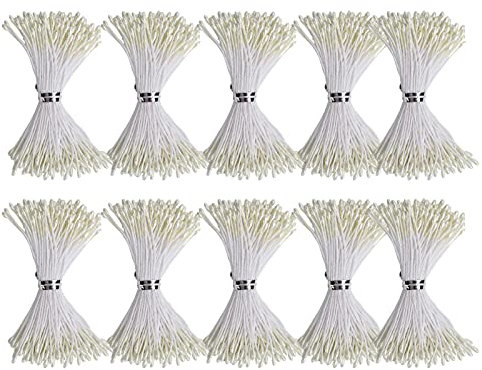 Hapivida Stami Floreali a Doppia Punta, Mini Fiore Stame Pistillo 900pcs in Gesso per Bouquet da Sposa, Decorazioni Artigianali, Fai da Te, Scrapbooking, Accessori per Capelli, Decorazioni Torte