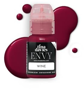 Tina Davies Professional Envy & Lust Lippenpigmente – Permanentes Lippen-Make-up – Farben heilen tongetreu – hohe Retention – Envy Wine, 15 ml Flasche