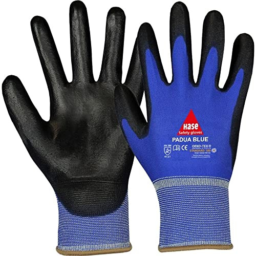 Montage-, Arbeits- und Chemikalienschutzhandschuhe (7, 12 Paar Padua Blue)