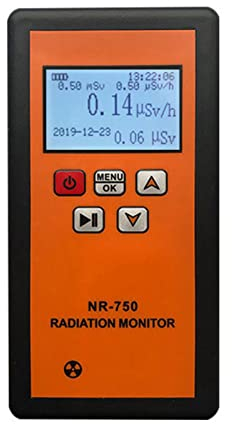 Rilevatore di radiazioni nucleari portatile, monitor dosatore X, Y e duro dei raggi beta, tester radioattivo LCD display, contatore Geiger, per fabbrica, ambiente domestico (NR-750)