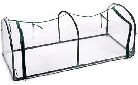1.3m Long Tunnel Greenhouse with PVC Cover Large Garden Plant Protection Growhouse