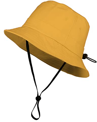 TOUTACOO, Bob réglable, Mixte, Toutes Saisons, Toucher Coton, jugulaire Amovible (5-Jaune)